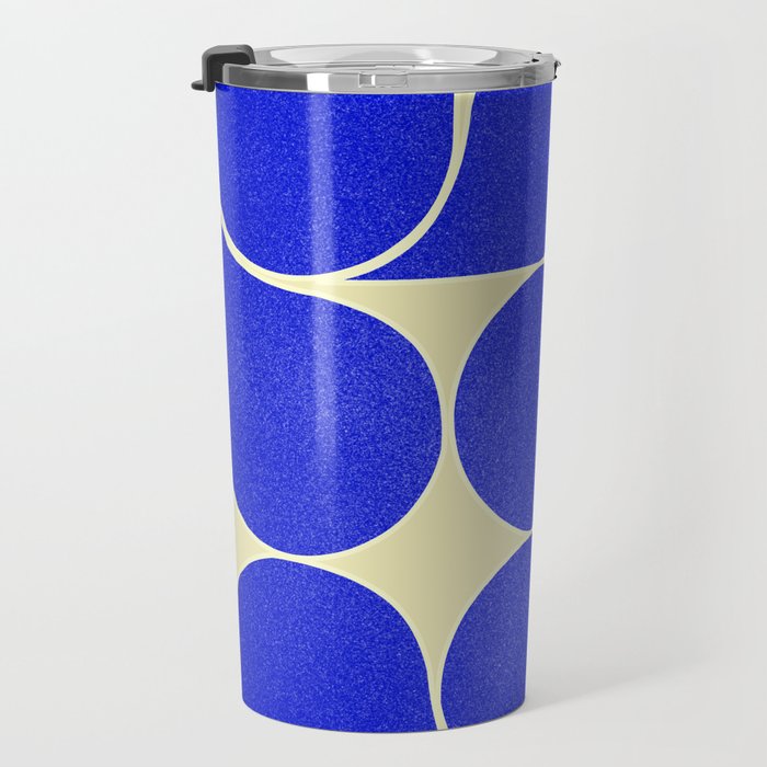 Blue mid-century shapes no8 Travel Mug Gallery Image 3