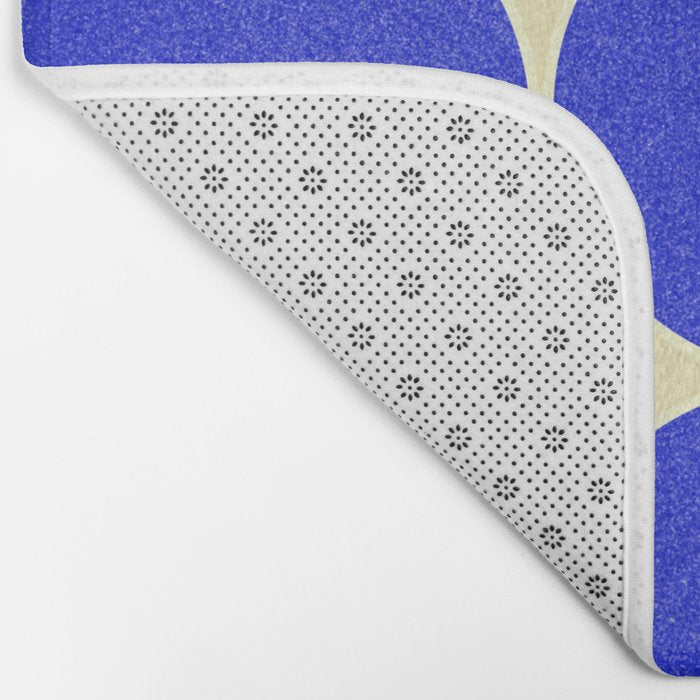 Blue mid-century shapes no8 Bath Mat Gallery Image 2