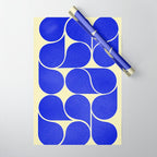 Blue mid-century shapes no8 Wrapping Paper Gallery Image 1