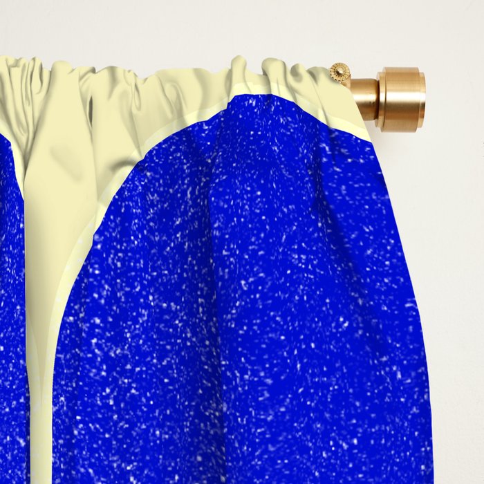 Blue mid-century shapes no8 Window Curtain Gallery Image 2