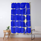 Blue mid-century shapes no8 Window Curtain Gallery Image 5