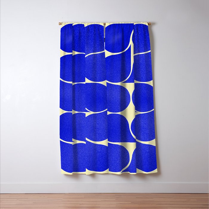 Blue mid-century shapes no8 Window Curtain Gallery Image 3