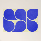 Blue mid-century shapes no8 Welcome Mat Gallery Image 1