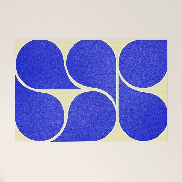 Blue mid-century shapes no8 Welcome Mat Gallery Image 1