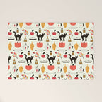 Black Cat Pumpkin Autumn Baking Motif Welcome Mat Gallery Image 1