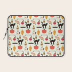Black Cat Pumpkin Autumn Baking Motif Laptop Sleeve Gallery Image 1
