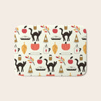 Black Cat Pumpkin Autumn Baking Motif Bath Mat Gallery Image 1