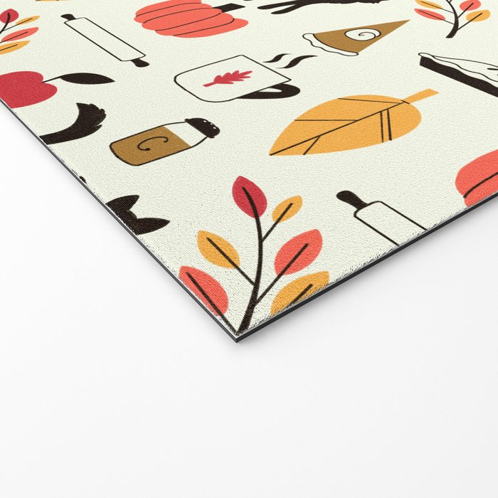 Black Cat Pumpkin Autumn Baking Motif Welcome Mat Gallery Image 2