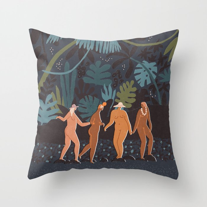 Midnight walk Throw Pillow Gallery Image 6