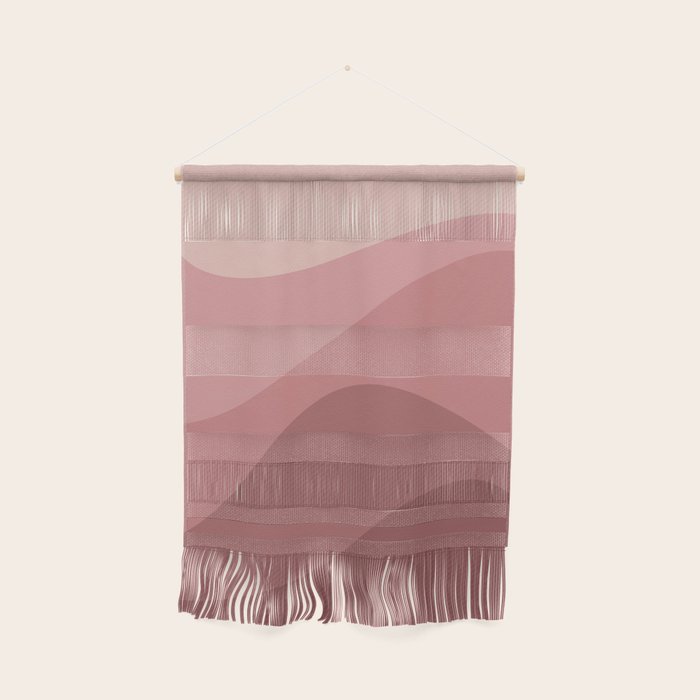 Abstract Color Waves - Pink Tones Wall Hanging Gallery Image 1