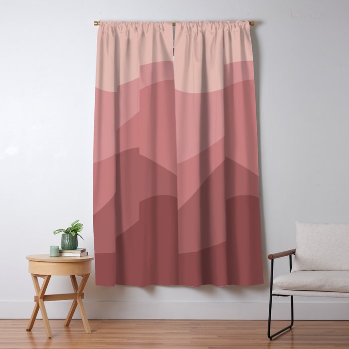 Abstract Color Waves - Pink Tones Window Curtain Gallery Image 5