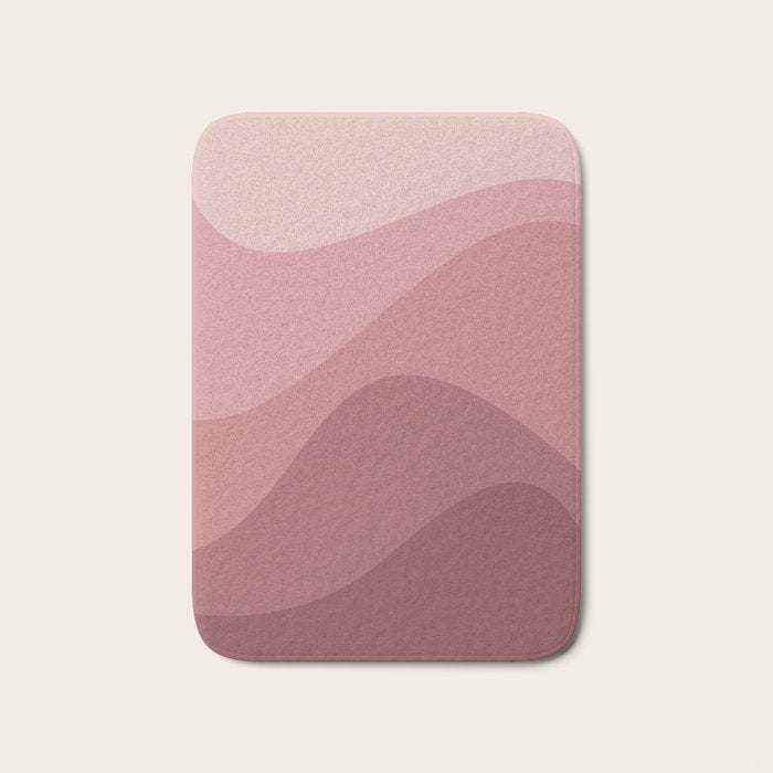 Abstract Color Waves - Pink Tones Bath Mat Gallery Image 1