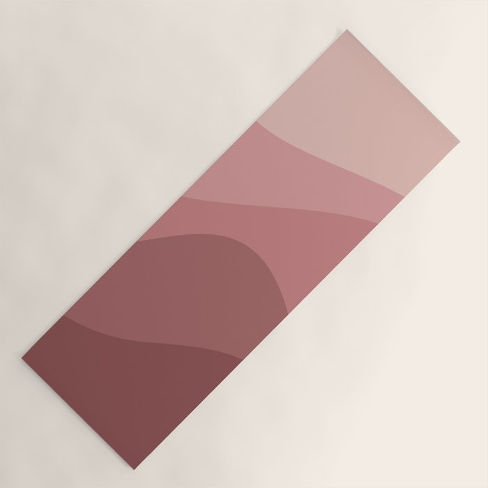 Abstract Color Waves - Pink Tones Yoga Mat Gallery Image 1