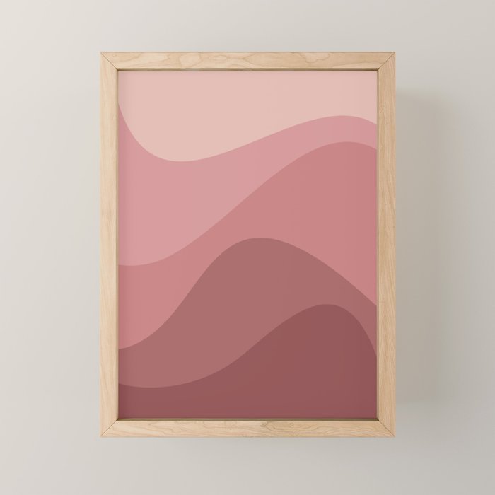 Abstract Color Waves - Pink Tones Mini Art Print Gallery Image 1
