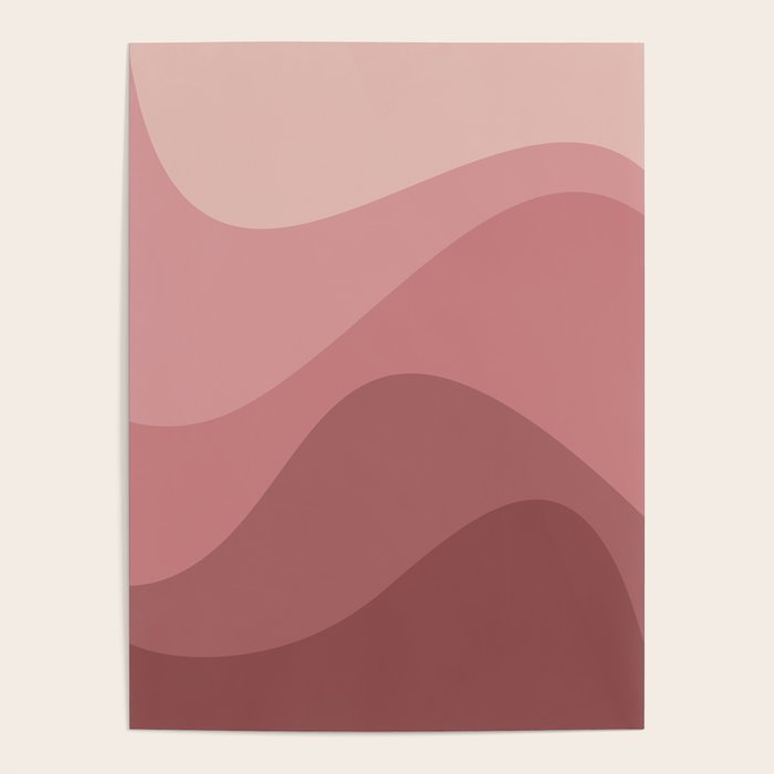Abstract Color Waves - Pink Tones Poster Gallery Image 4