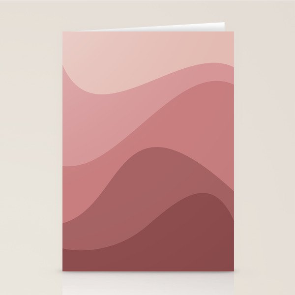 Abstract Color Waves - Pink Tones Stationery Card Gallery Image 2