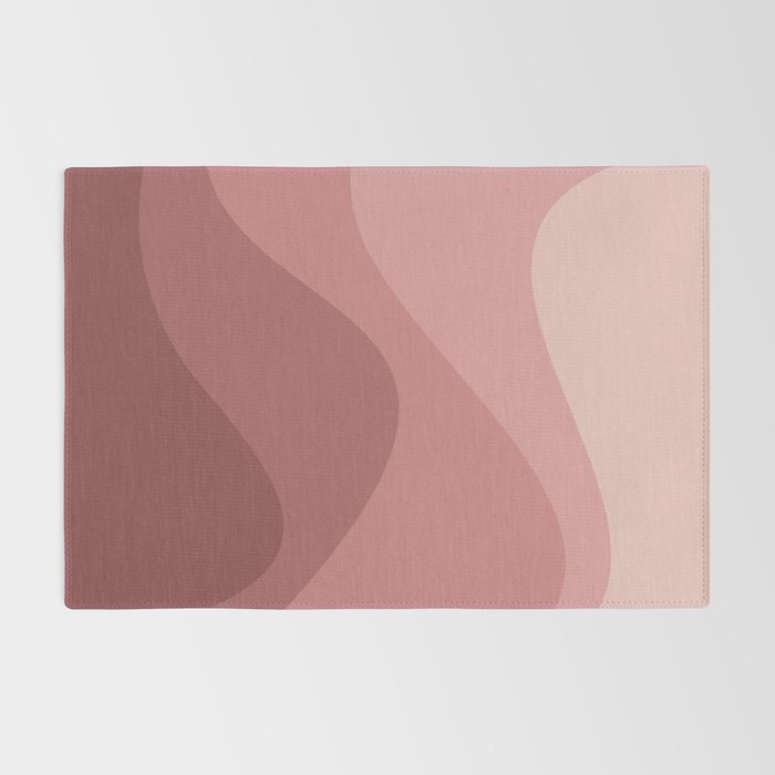 Abstract Color Waves - Pink Tones Rug Gallery Image 2