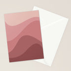 Abstract Color Waves - Pink Tones Stationery Card Gallery Image 2
