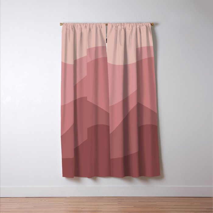 Abstract Color Waves - Pink Tones Window Curtain Gallery Image 3