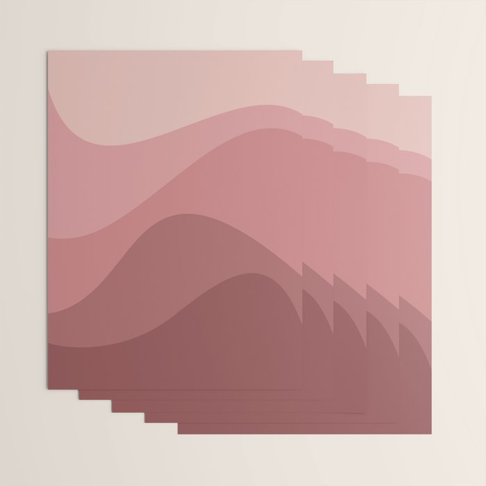 Abstract Color Waves - Pink Tones Wrapping Paper Gallery Image 3