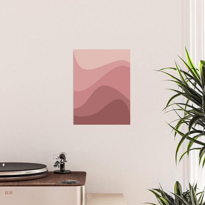 Abstract Color Waves - Pink Tones Poster Gallery Image 2