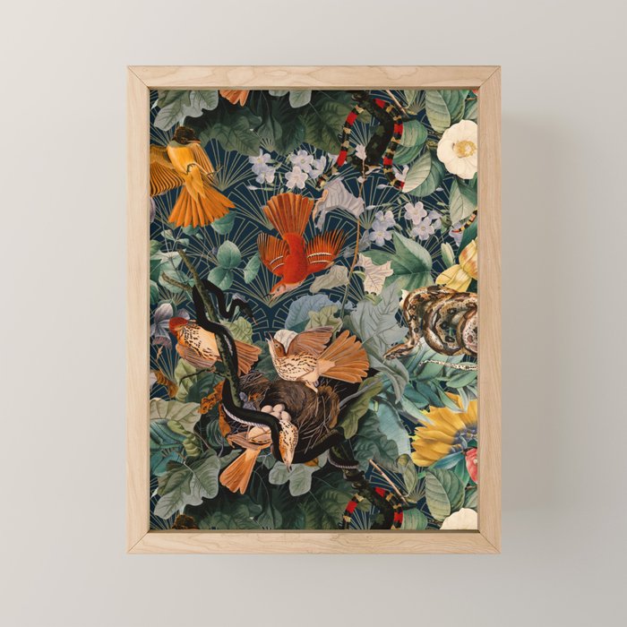 Birds and snakes Mini Art Print Gallery Image 1
