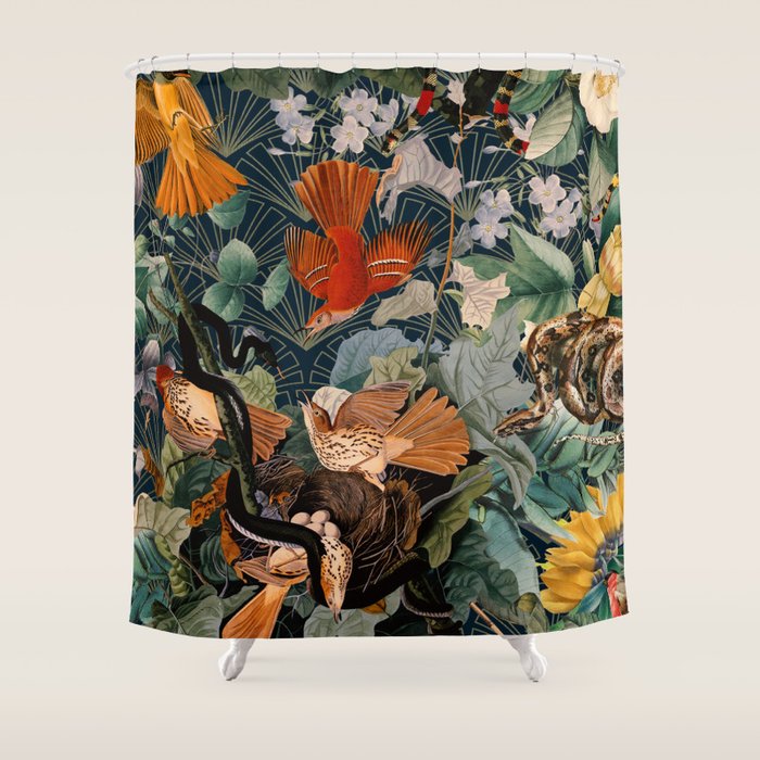 Birds and snakes Shower Curtain Gallery Image 1