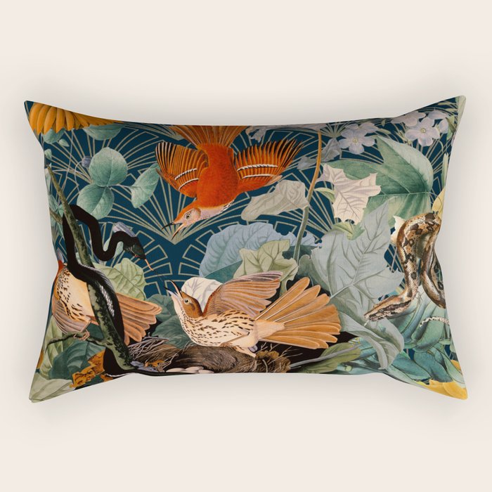 Birds and snakes Rectangular Pillow Gallery Image 2