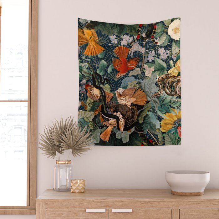 Birds and snakes Wall Tapestry Gallery Image 2