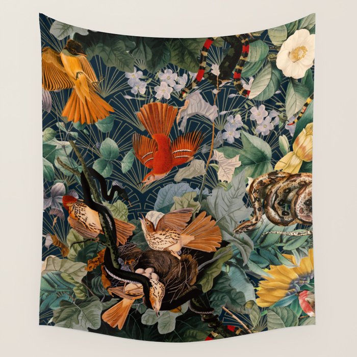 Birds and snakes Wall Tapestry Gallery Image 4
