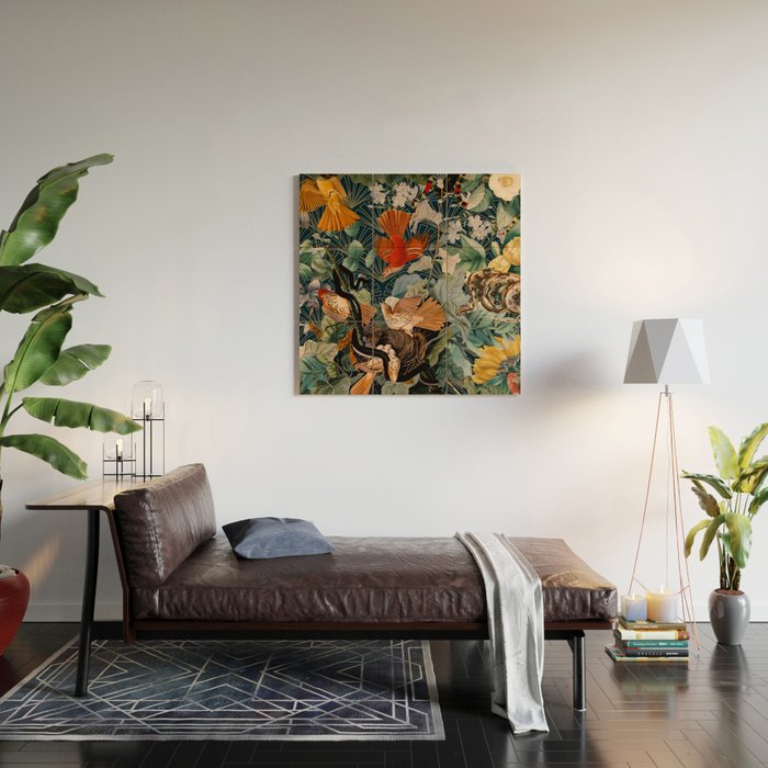 Birds and snakes Wood Wall Art Gallery Image 2