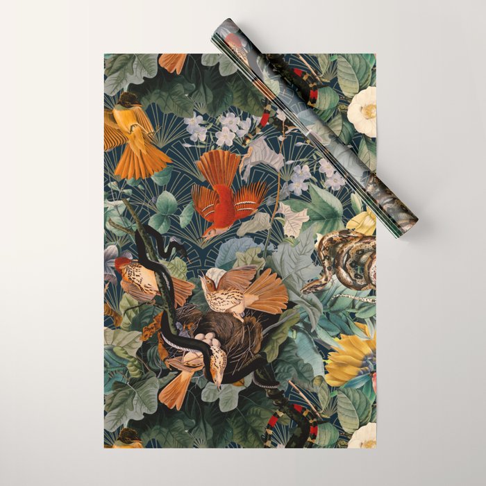 Birds and snakes Wrapping Paper Gallery Image 1