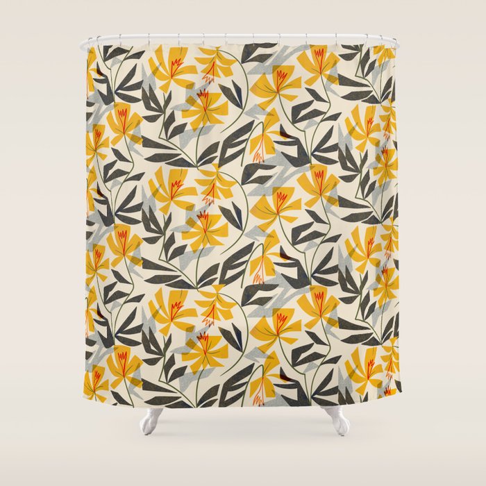 Wild Yellow Lilies Shower Curtain Gallery Image 1