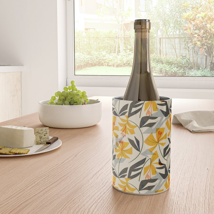 Wild Yellow Lilies Wine Chiller Gallery Image 4