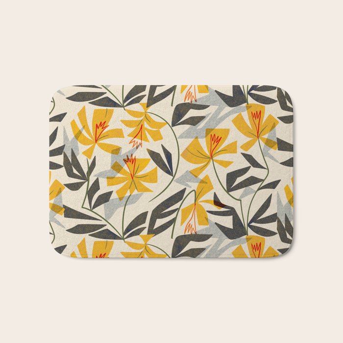 Wild Yellow Lilies Bath Mat Gallery Image 1
