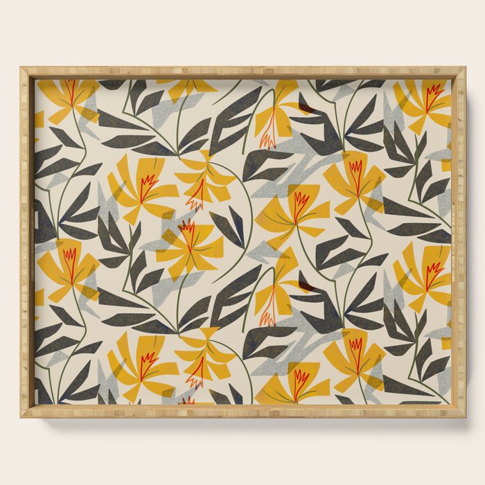 Wild Yellow Lilies Serving Tray Gallery Image 1