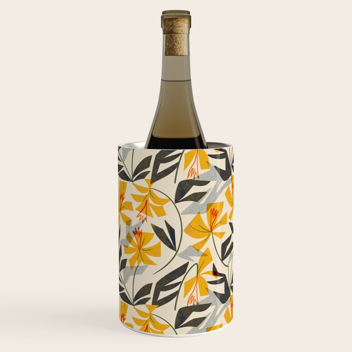 Wild Yellow Lilies Wine Chiller Gallery Image 1