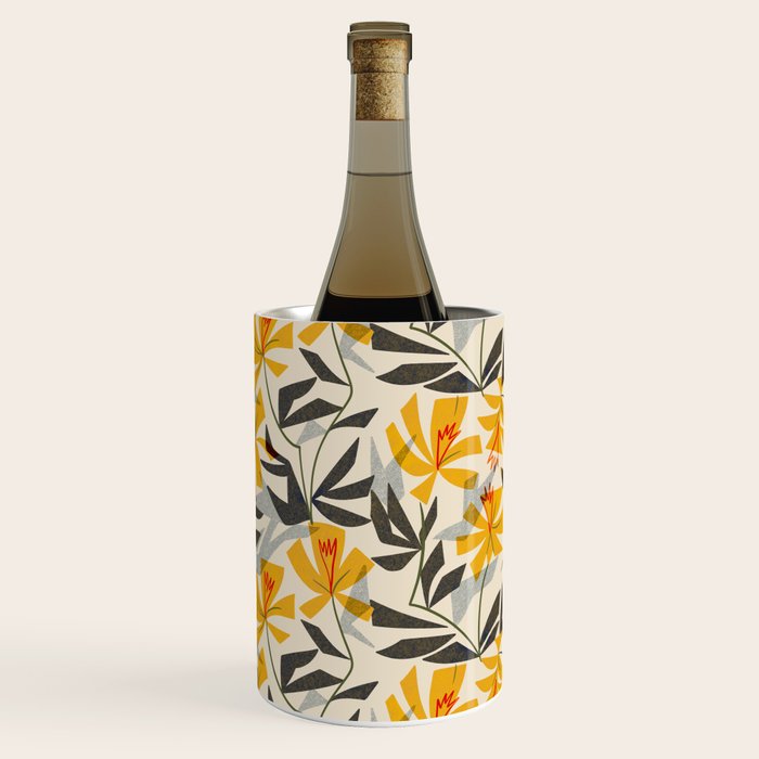 Wild Yellow Lilies Wine Chiller Gallery Image 2