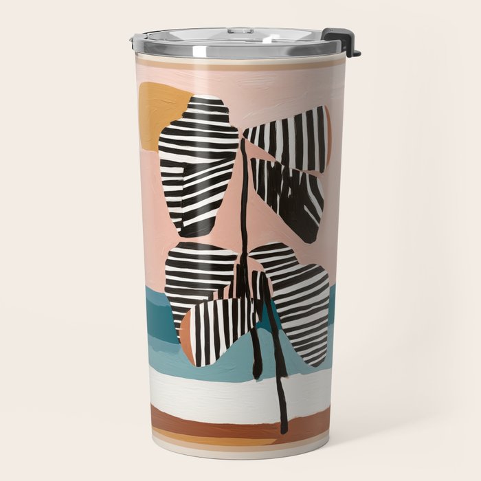 Tropical Sunset Palms II Travel Mug Gallery Image 2
