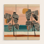 Tropical Sunset Palms II Wood Wall Art Gallery Image 1