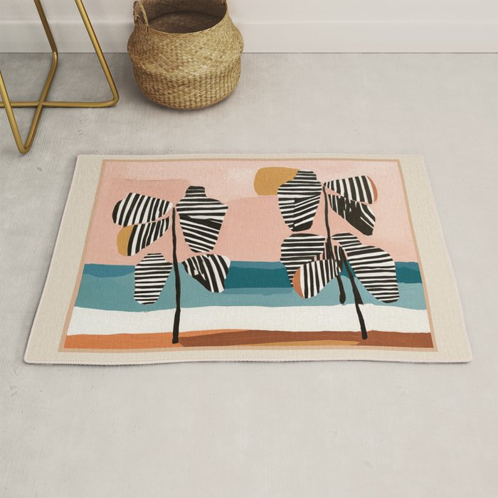 Tropical Sunset Palms II Rug Gallery Image 1