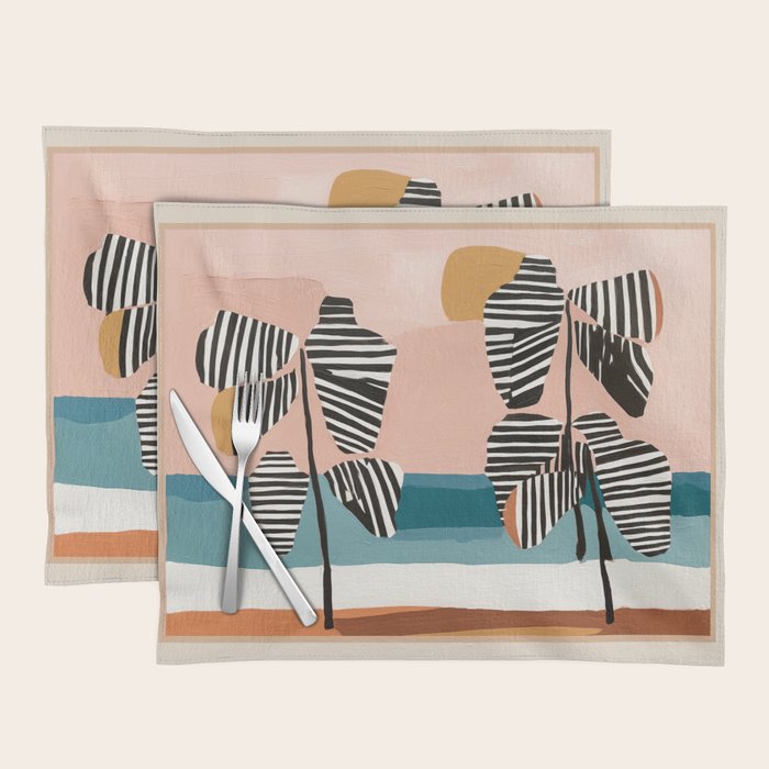 Tropical Sunset Palms II Placemat Gallery Image 1