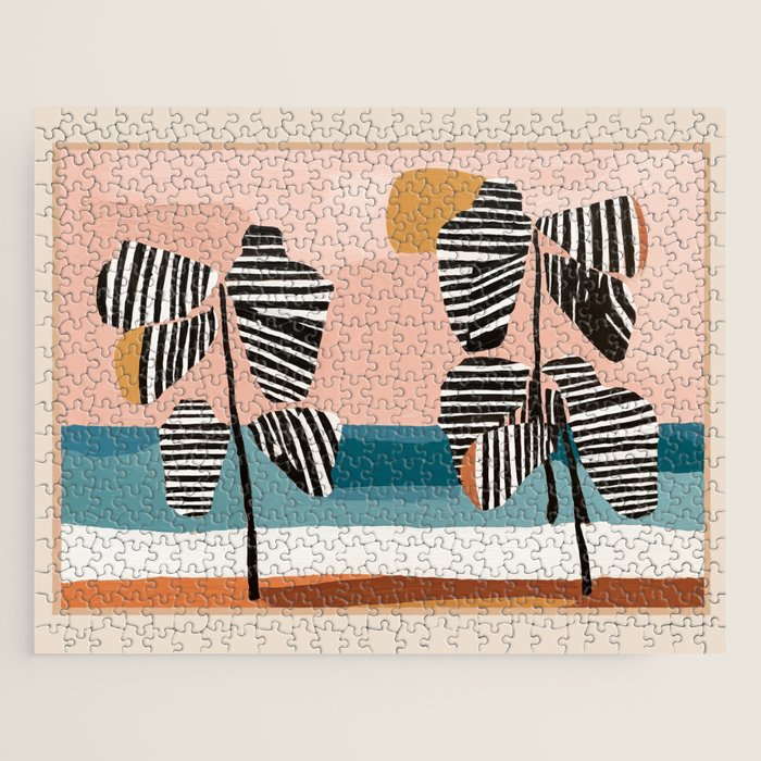 Tropical Sunset Palms II Jigsaw Puzzle Gallery Image 1