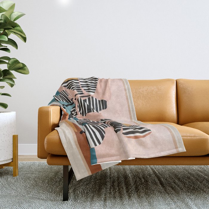 Tropical Sunset Palms II Throw Blanket Gallery Image 1