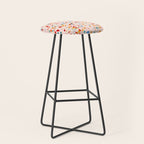 Blush Terrazzo | Pink Eclectic Speckles | Abstract Confetti Painting | Chic Bohemian Illustration Stool Gallery Image 1