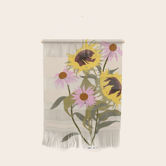 Flower Market, London, Sunflowers and Cornflowers bouquet Wall Hanging Gallery Image 1