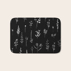 Black wildflowers Bath Mat Gallery Image 1
