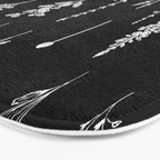 Black wildflowers Bath Mat Gallery Image 3