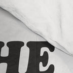 IN THE MIDST OF WHERE YOUâRE GOING DONâT FORGET TO ENJOY WHERE YOU ARE motivational typography Comforter Gallery Image 4