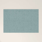 boho hexagon stripes - dusty blue Welcome Mat Gallery Image 1